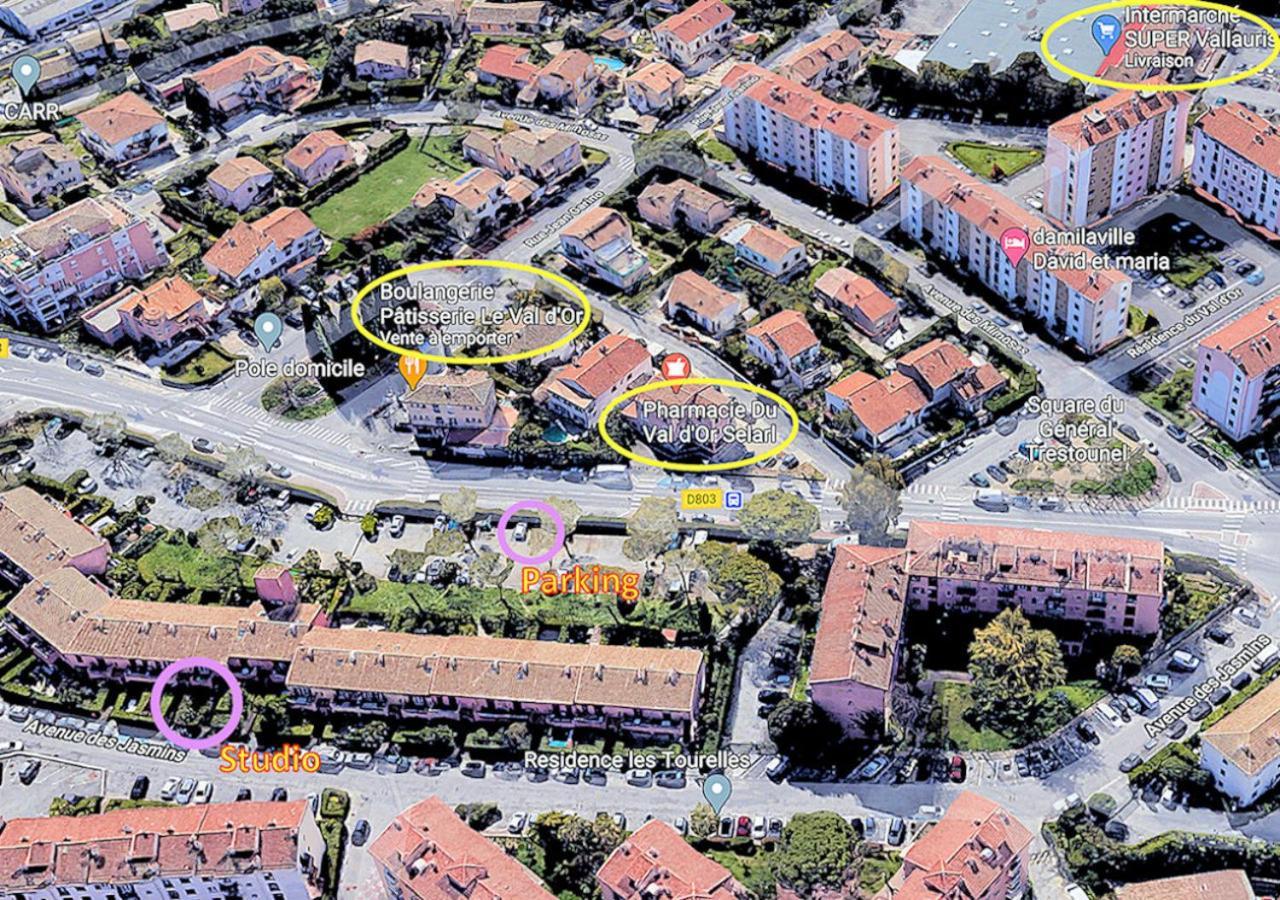 Cosy, Wi-Fi, Jardin & Parking, Jasmins Studio En Cote-D'Azur 瓦洛里 外观 照片